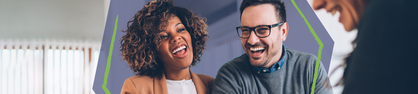 Couple in financial institution