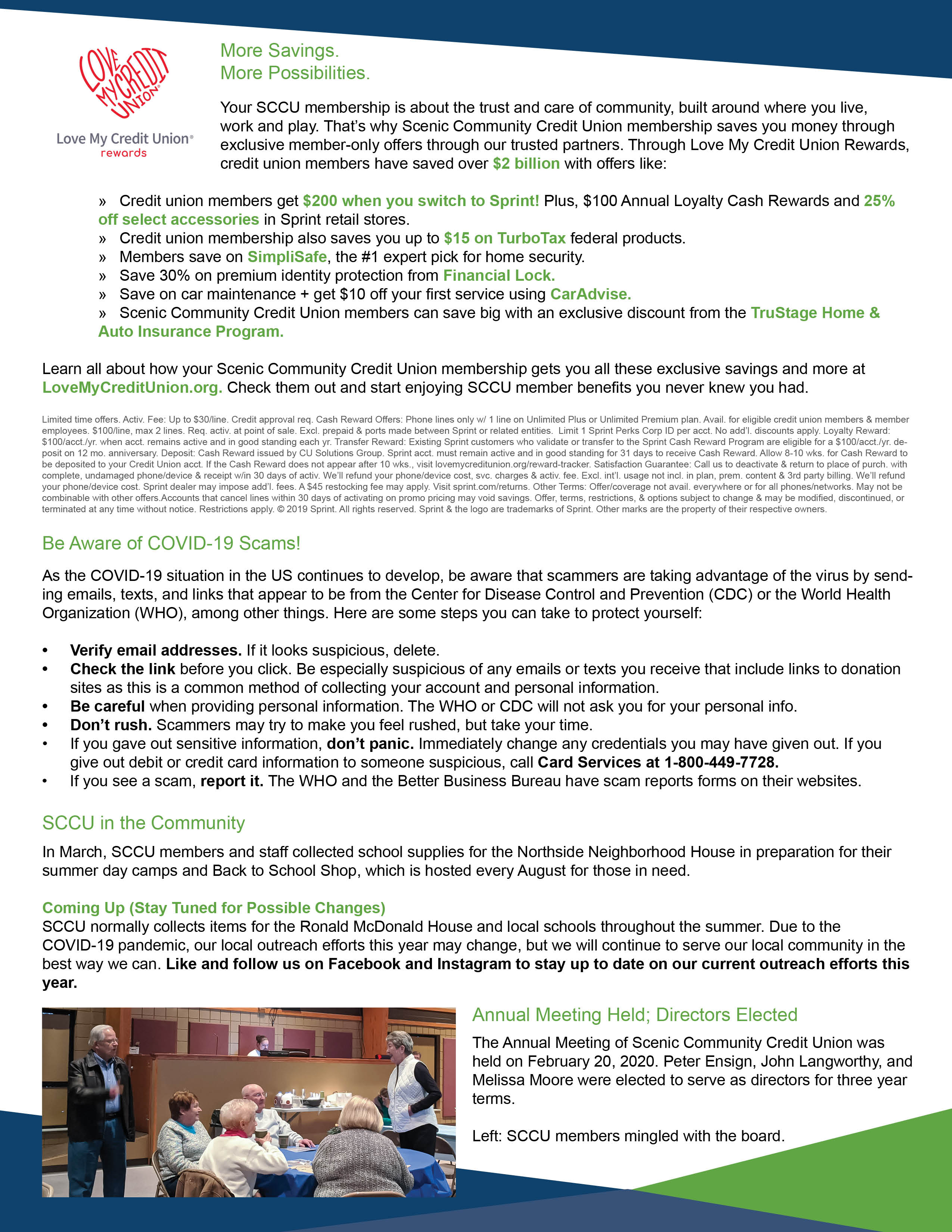 April 2020 newsletter page 2.